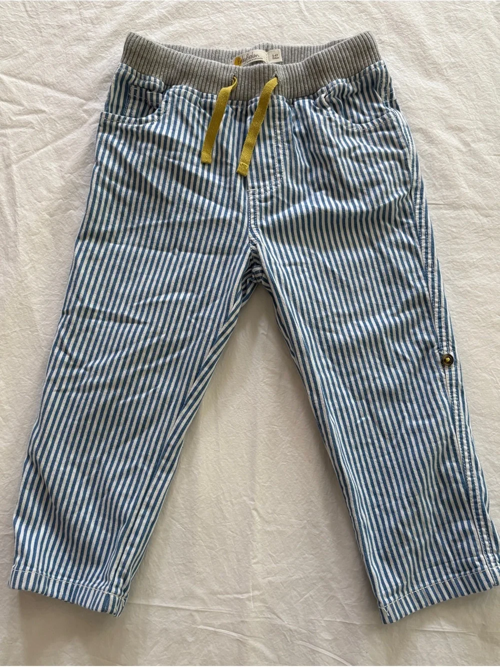 Baby Boden Boy’s Striped Convertible Trouser Pants Size 3-4 Years